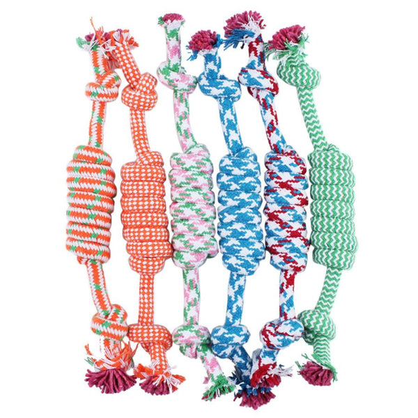 Mejor Pets 1 Pcs 27CM Dog Toys Funny Cotton Rope Toy Chew Toys Random Colors