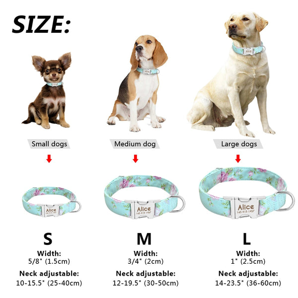 Mejor Pets Personalized Nylon Pet Dog Tag Collar Custom Puppy Cat Nameplate