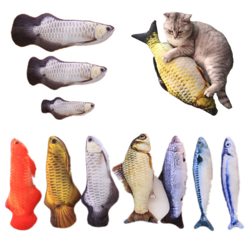 Mejor Pets Fish Shape Cat Favor Toy catnip Fish Stuffed Pet Cat Kitten Teaser fish