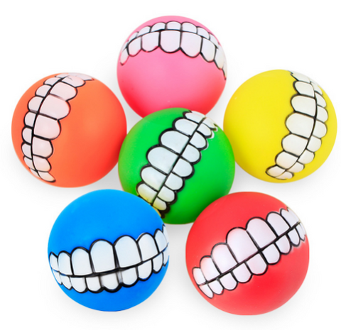 Mejor Pets Funny Pets Dog Puppy Cat Ball Teeth Toy PVC Chew Sound Dogs Play Fetching Squeak Toys
