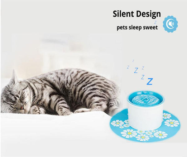 Mejor Pets Dog or Cat Automatic Flower Style Electric Pet Drinking Fountain Pet Bowl