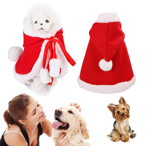 Mejor Pets Christmas Hooded Cloak Cute Cats Dogs