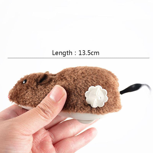 Mejor Pets Hot Creative Funny Clockwork Spring Power Plush Mouse Toy Cat Dog Playing Toy.