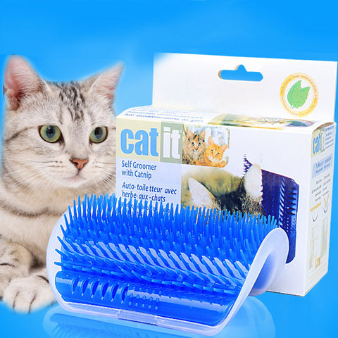 Mejor Pets Self-massage Brush For Cats Self Groomer With Catnip Included