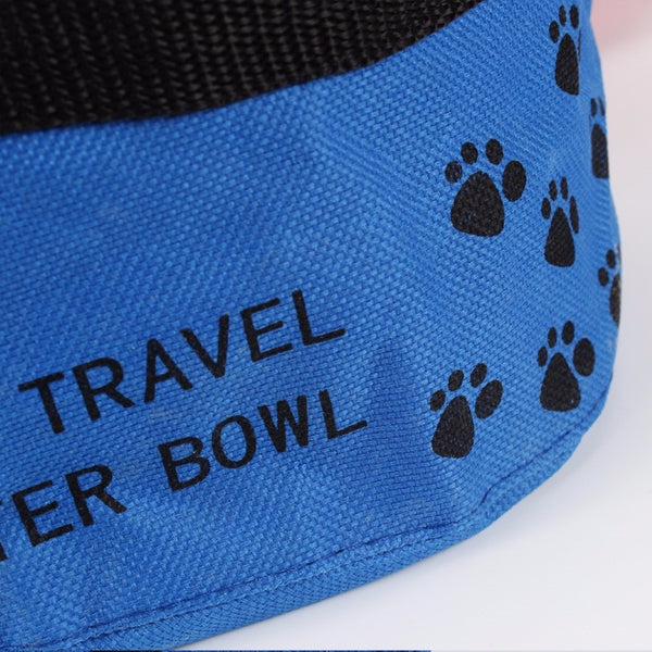 Mejor Pets Portable Pet Dogs Cat Canvas Folding Travel Bowl