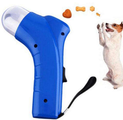 TINGHAO Dog Cat Treat Launcher Snack Food Feeder Catapult Pet Interactive Training Tool
