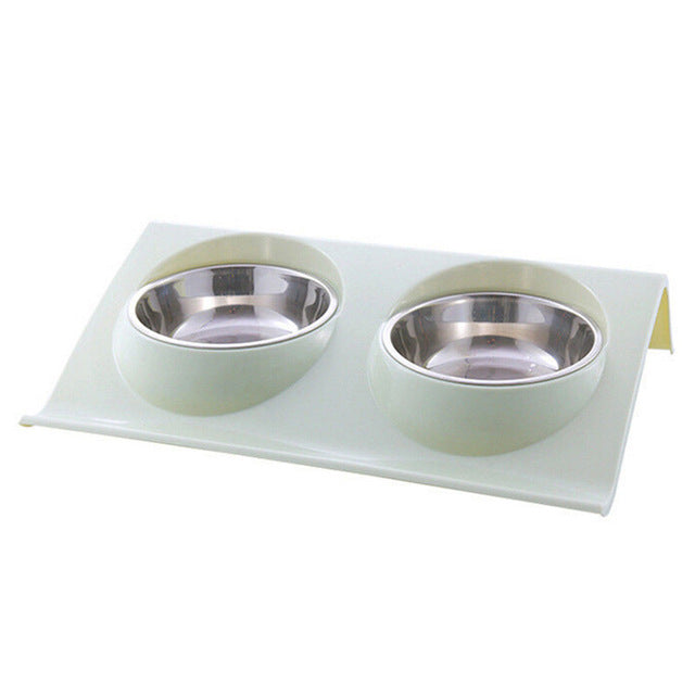 Mejor Pets Dog Food Double Bowl Pet Products Stainless Steel Pet Bowl Pet Feeding Tool