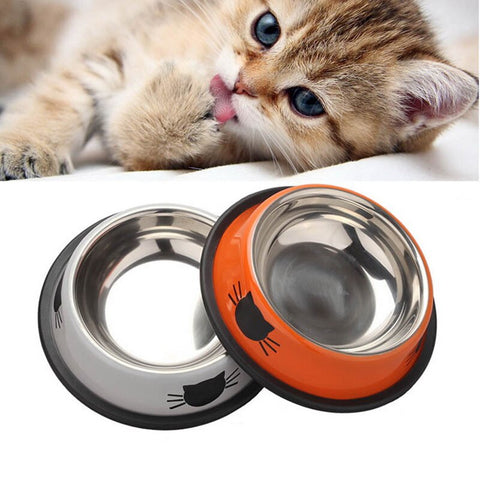 Mejor Pets Dog Cat Food Bowls Stainless Steel Anti-skid Dogs Cats Water Bowl