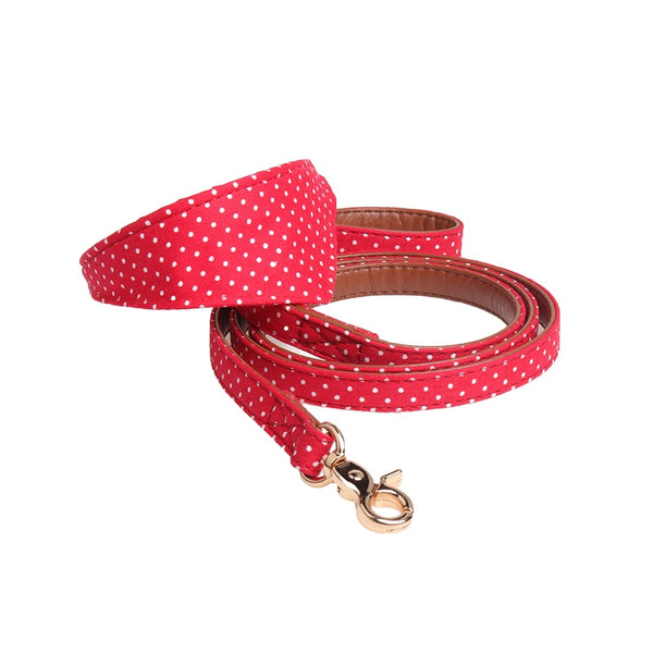 Mejor Pets Dot Small Dog Collar Bandana Soft Leather Dog Leash Cute Bow Cat Collar Pet Teacup.