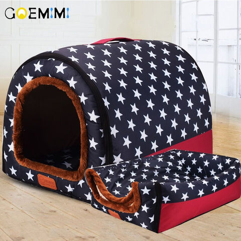 Mejor Pets New Warm Dog House Comfortable Print Stars Kennel