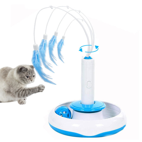 Mejor Pets Electric Rotating Funny Cat Feather Stick Pet Toys Electric Rotary Feather.