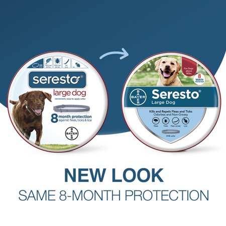 Seresto Flea and Tick Prevention Collar for Large Dogs, 8 Month Flea and Tick Prevention