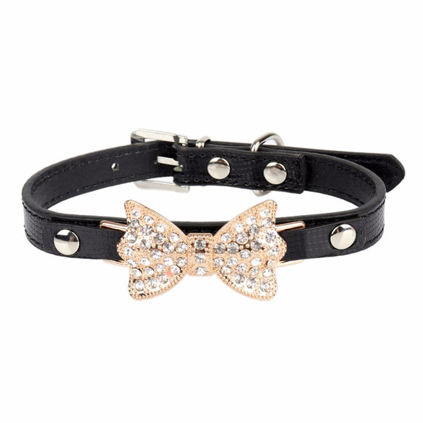 Mejor Pets Black Small Cats Collars Kitten Breakaway Necklace Accessories Rhinestone