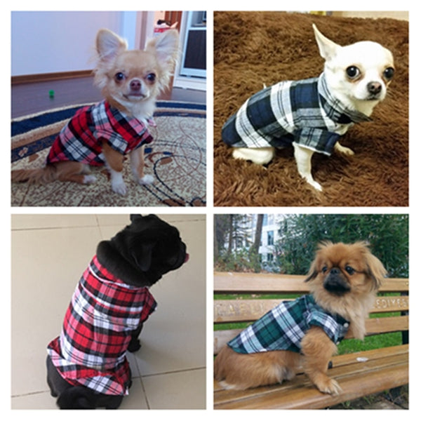 Mejor Pets Plaid Dog Clothes