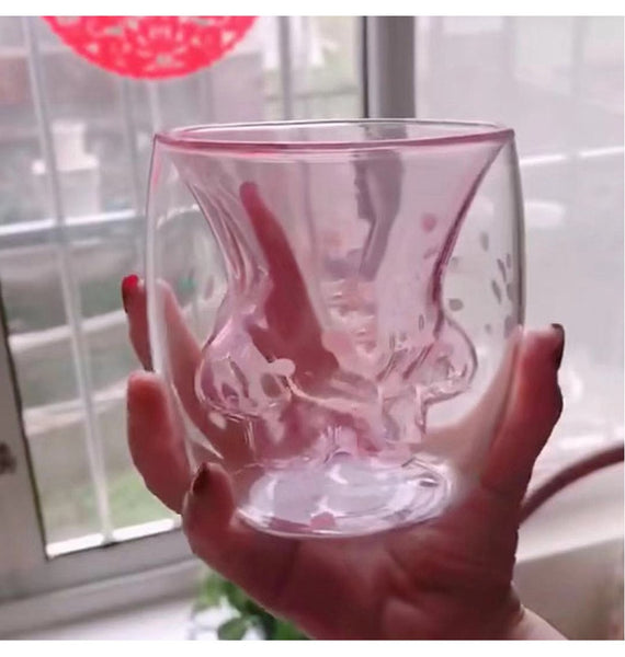 Mejor Pets Pet Cat Paws Cup Heat-resistant Creative Milk Tea Whiskey Glass Cat Claw Cup