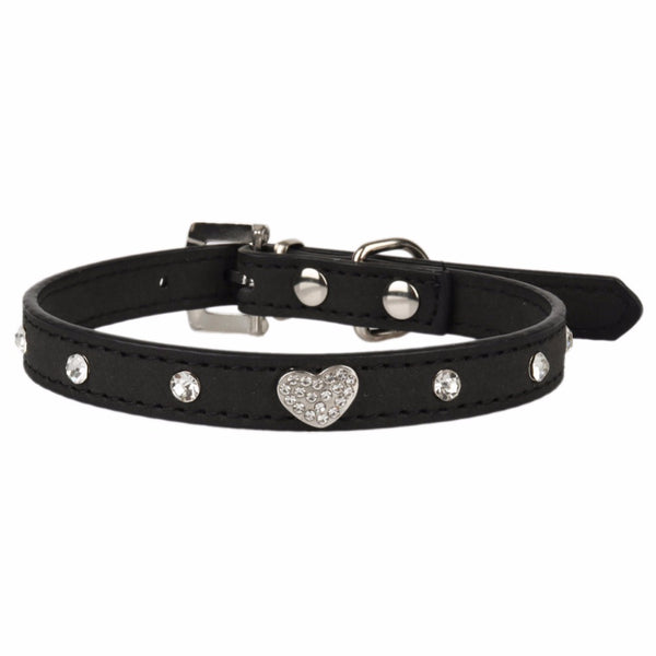 Mejor Pets Black Small Cats Collars Kitten Breakaway Necklace Accessories Rhinestone