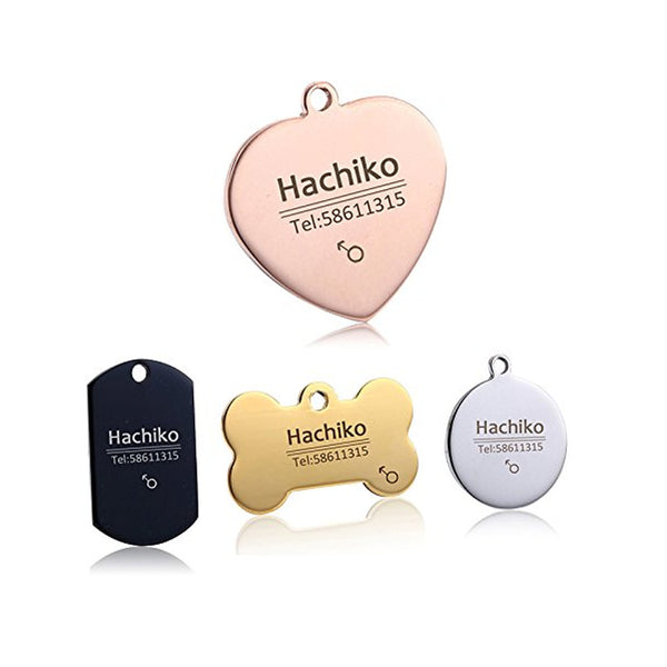 Print on Demand Pet Tag Engrave Dog Name, Phone Number, Address, Photo Titanium Steel