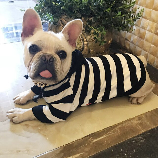Mejor Pets Striped Clothing for Dog Coat Pet Dog Clothes Puppy Hoodies