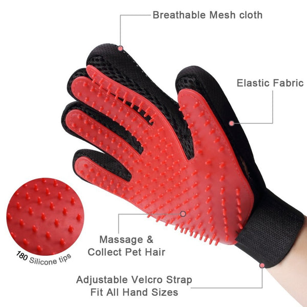 Mejor Pets Pet Cat Grooming Gloves Dog Hair Remover Gentle Deshedding Brush Comb