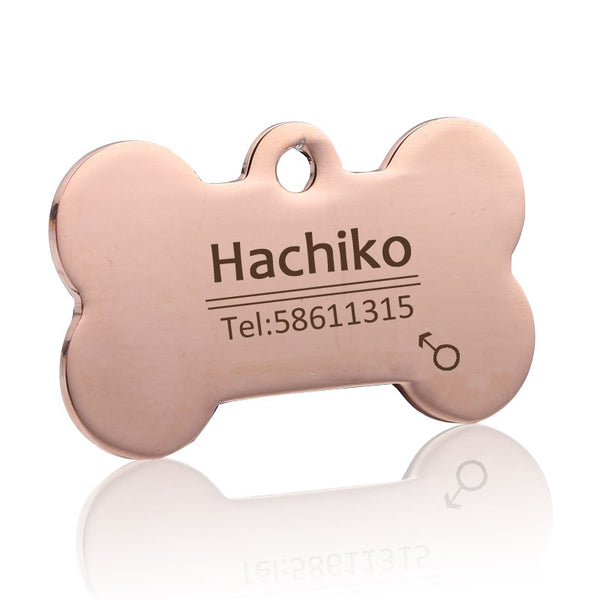Print on Demand Pet Tag Engrave Dog Name, Phone Number, Address, Photo Titanium Steel