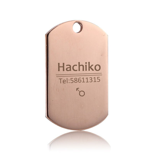 Print on Demand Pet Tag Engrave Dog Name, Phone Number, Address, Photo Titanium Steel