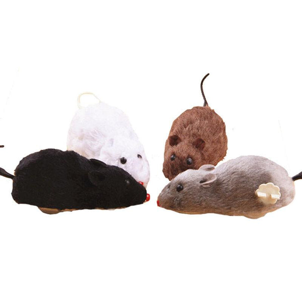 Mejor Pets Hot Creative Funny Clockwork Spring Power Plush Mouse Toy Cat Dog Playing Toy.