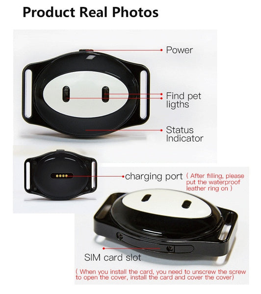 Mejor Pets Mini Waterproof Dog GPS Tracker for Cats Pets with Collar