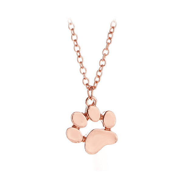 Mejor Pets Pet Cat Paw Print Necklace Jewelry