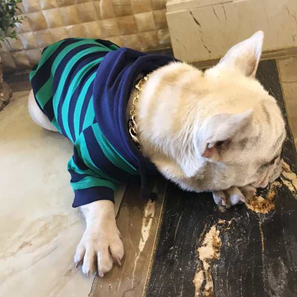 Mejor Pets Striped Clothing for Dog Coat Pet Dog Clothes Puppy Hoodies
