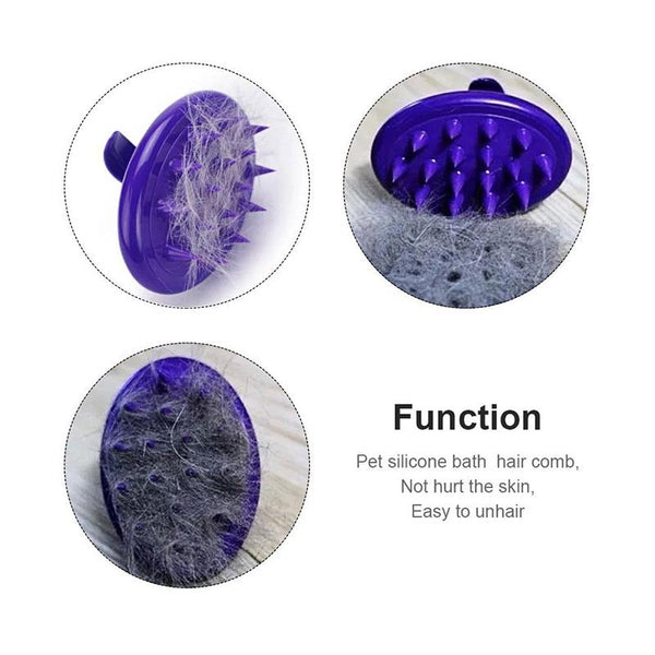 Soft Silicone Pet Cat Dog Grooming Brush Hair Remover Clean Comb Rake Tool