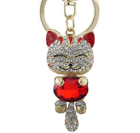 Mejor Pets Smile Cat Crystal Rhinestone Keyrings Key Chains
