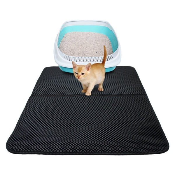 Mejor Pets Waterproof Pet Cat Litter Mat EVA Double Layer Cat Litter Trapping Pet Litter Cat Mat