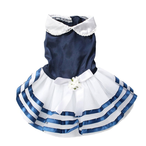 Tutu Lace Sailor Dog Dresses Stripes Skirt For Dogs Dress 6071012 Pet Princess Clothing Wholesale