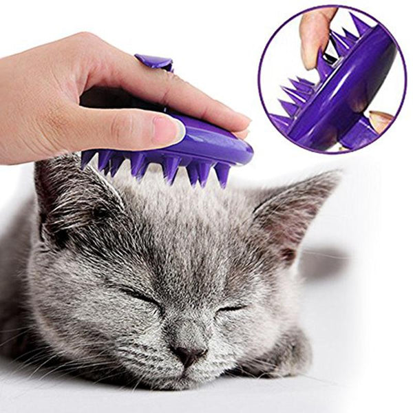 Soft Silicone Pet Cat Dog Grooming Brush Hair Remover Clean Comb Rake Tool