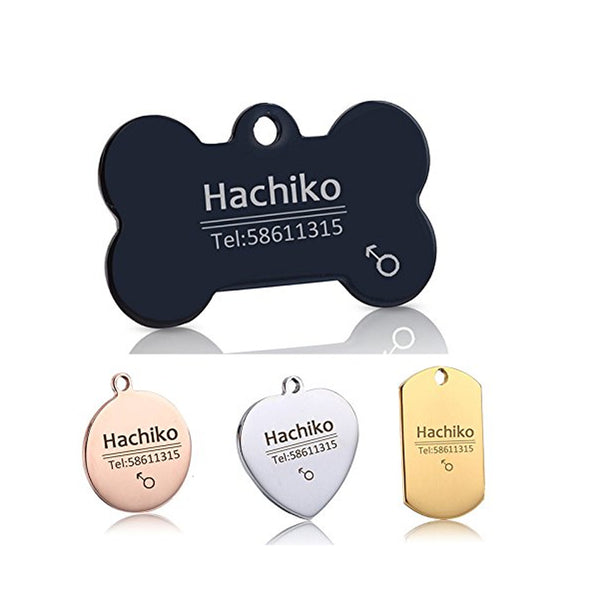 Print on Demand Pet Tag Engrave Dog Name, Phone Number, Address, Photo Titanium Steel