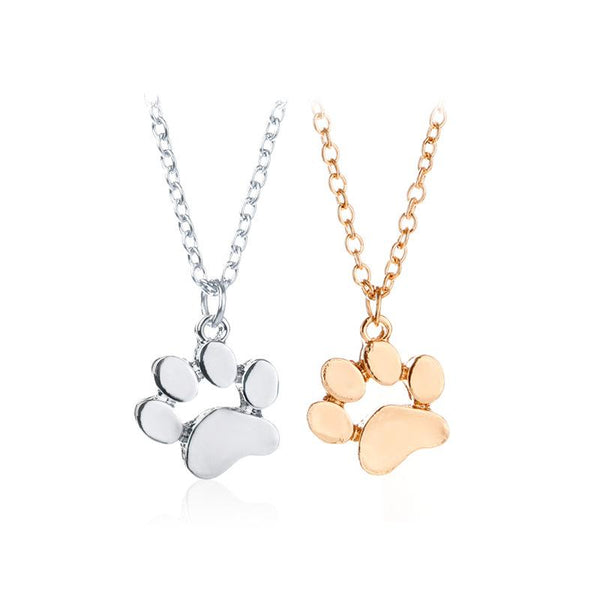 Mejor Pets Pet Cat Paw Print Necklace Jewelry