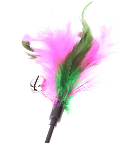Mejor Pets Cat Toys 5Pcs Cat Toy Soft Colorful Cat Feather Bell Rod Toy for Cat Kitten