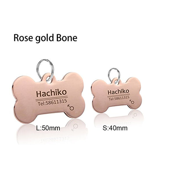 Print on Demand Pet Tag Engrave Dog Name, Phone Number, Address, Photo Titanium Steel