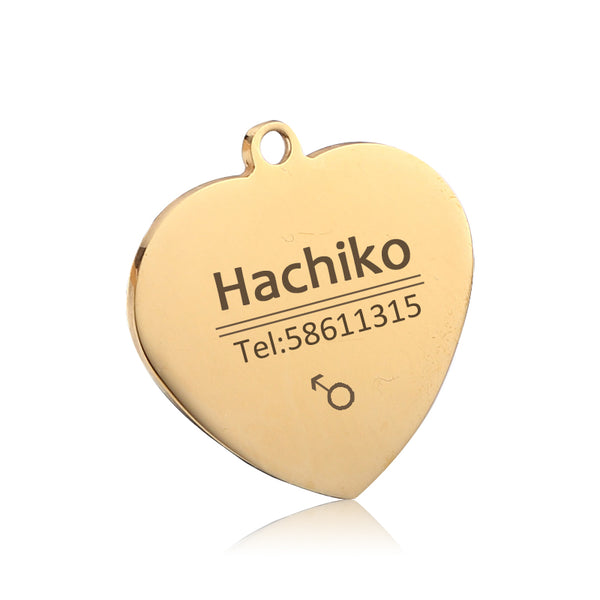 Print on Demand Pet Tag Engrave Dog Name, Phone Number, Address, Photo Titanium Steel