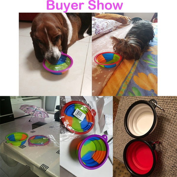 Mejor Pets, 1Pcs Portable Travel Bowl Dog Feeder Water Food Container