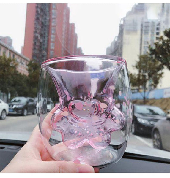 Mejor Pets Pet Cat Paws Cup Heat-resistant Creative Milk Tea Whiskey Glass Cat Claw Cup