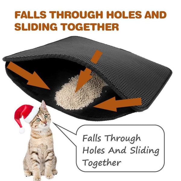 Mejor Pets Waterproof Pet Cat Litter Mat EVA Double Layer Cat Litter Trapping Pet Litter Cat Mat