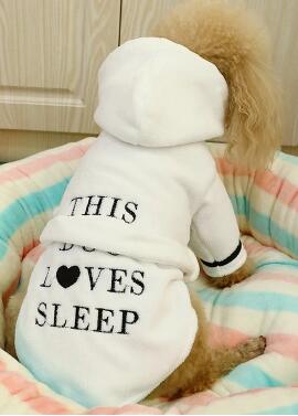 Mejor Pets Luxury Silk Dog Pajamas Bathrobe Cute Indoor Soft Pet Comfort Costumes XS XL