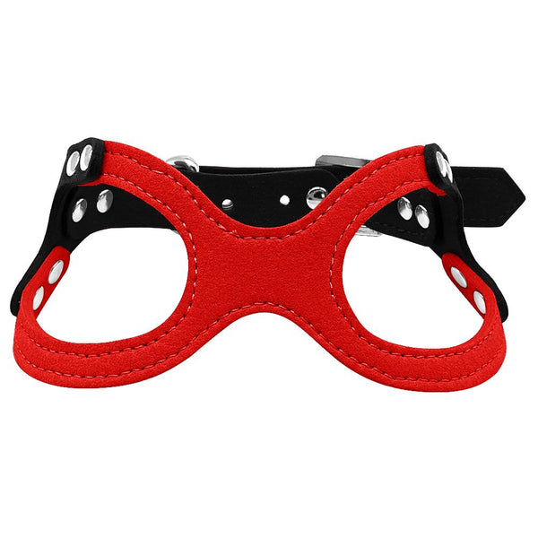 Soft Suede Leather Small Dog Harness for Puppies
