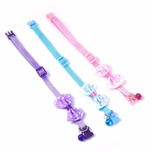 Mejor Pets Dog or Cat or Puppy Bowknot Design Nylon Collars