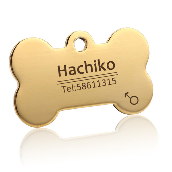 Print on Demand Pet Tag Engrave Dog Name, Phone Number, Address, Photo Titanium Steel