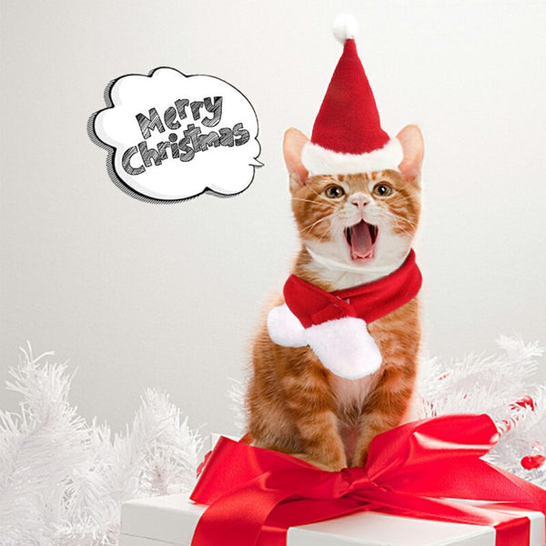 Mejor Pets Dog scarf cat dog Christmas hat ct headscarf new year pet supplies dog clothes.
