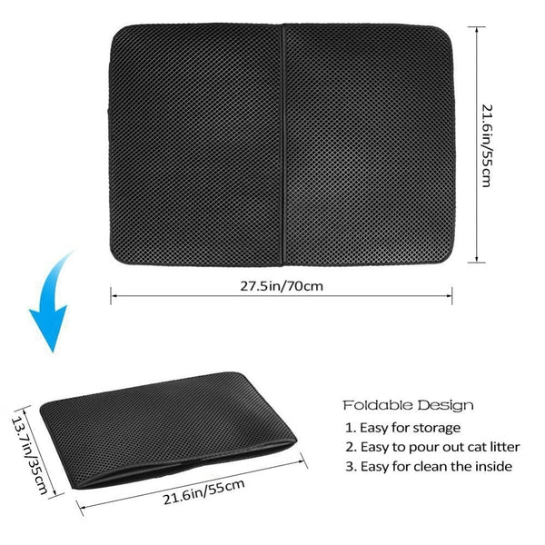 Mejor Pets Waterproof Pet Cat Litter Mat EVA Double Layer Cat Litter Trapping Pet Litter Cat Mat