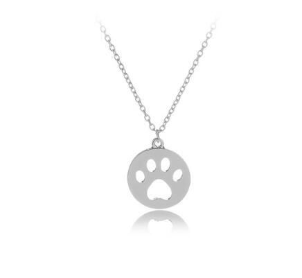 Paw Print in Heart Necklace