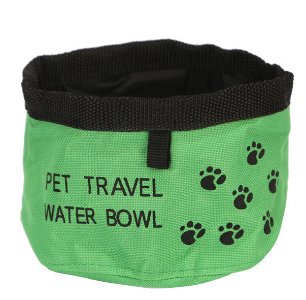 Mejor Pets Portable Pet Dogs Cat Canvas Folding Travel Bowl